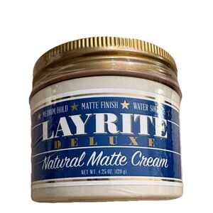 Layrite Deluxe Natural Matte Cream 4.25oz/120g NEW SEALED